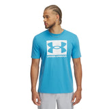 Under Armour Mens ABC Camo Boxed Logo Short Sleeves T-Shirt In Blue