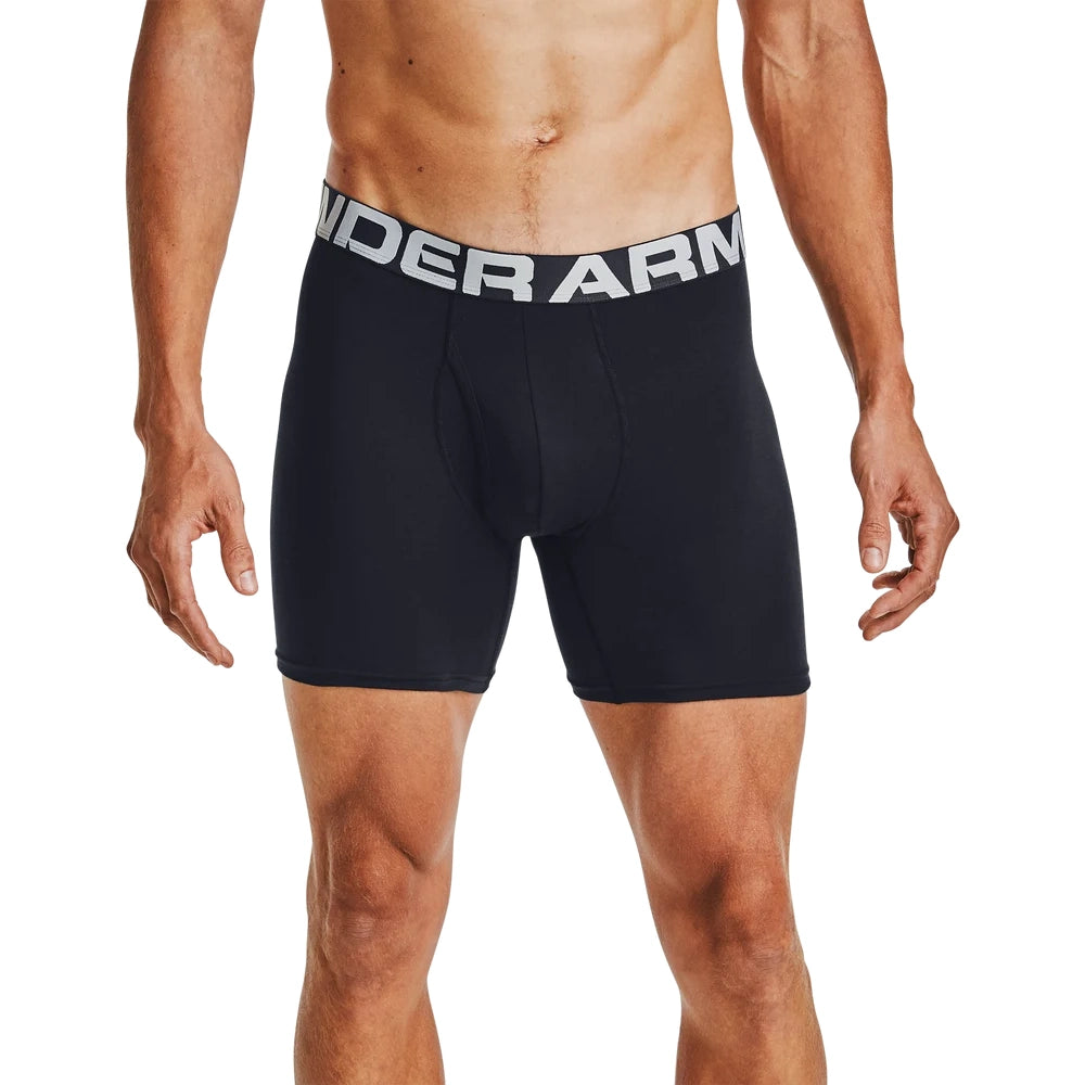 Under Armour Mens Charged Cotton Boxerjock 3 Piece In Black