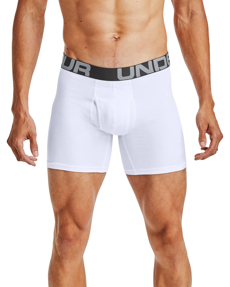 Under Armour Charged Cotton Boxerjock 3 Pack In White