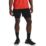 Under Armour Mens Iso Chill Run 2 In 1 Shorts In Black