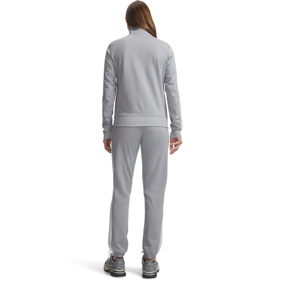 Under Armour Womens Tricot Tracksuit In Light Grey