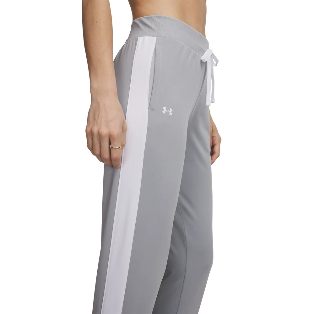 Under Armour Womens Tricot Tracksuit In Light Grey