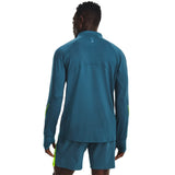 Under Armour Mens Qualifier Run 2.0 ½ Zip T-Shirt In Teal
