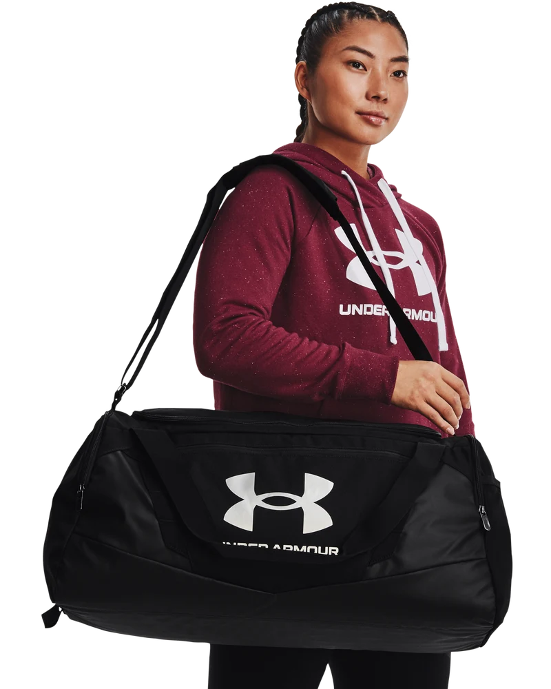 Under Armour Undeniable 5.0 Duffle Bag In Black & Silver