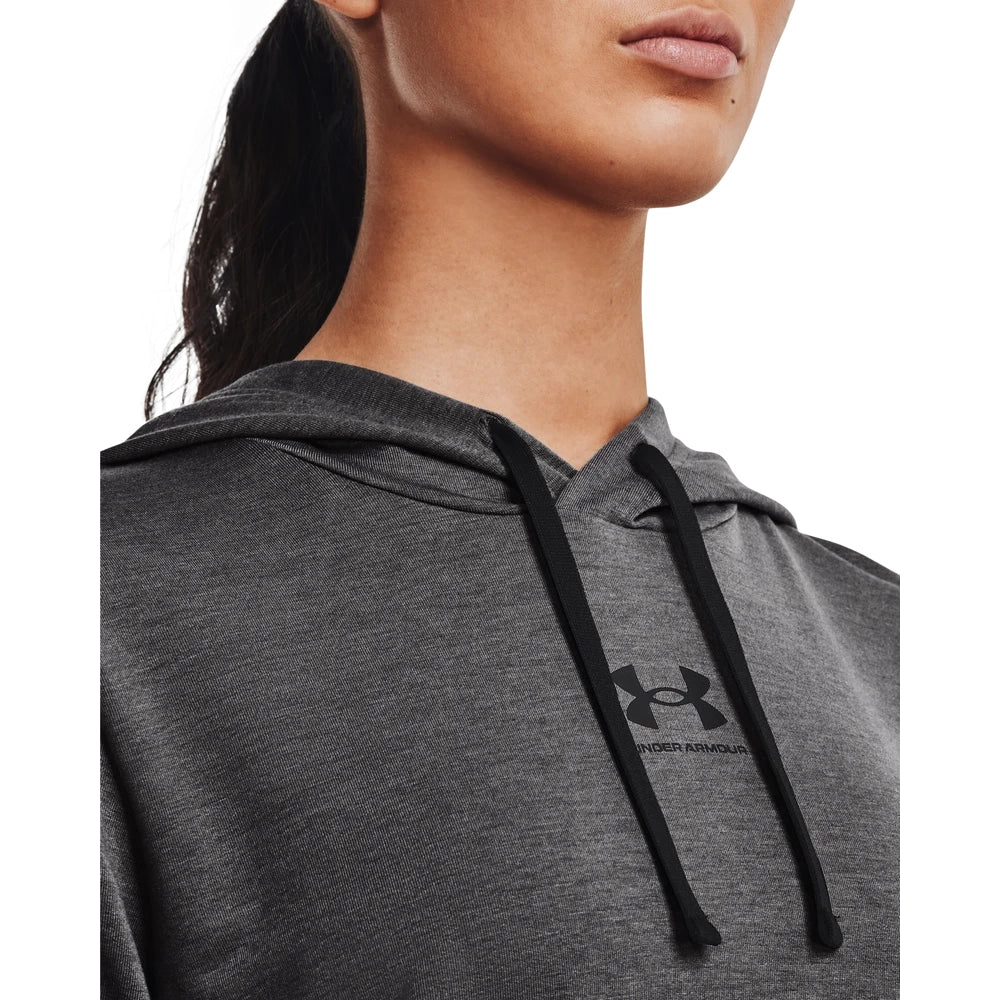 Under Armour Womens Rival Terry Hoodie In Grey