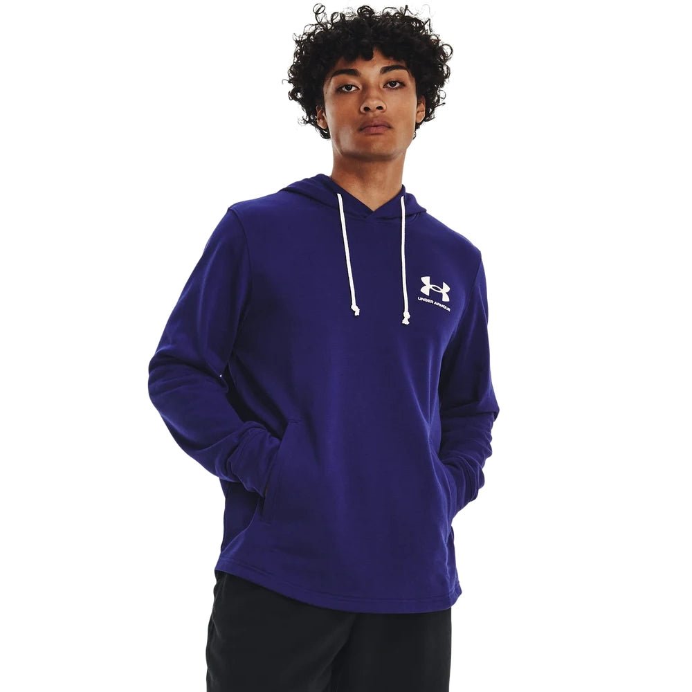 Under Armour Mens Rival Terry Hoodie In Purple