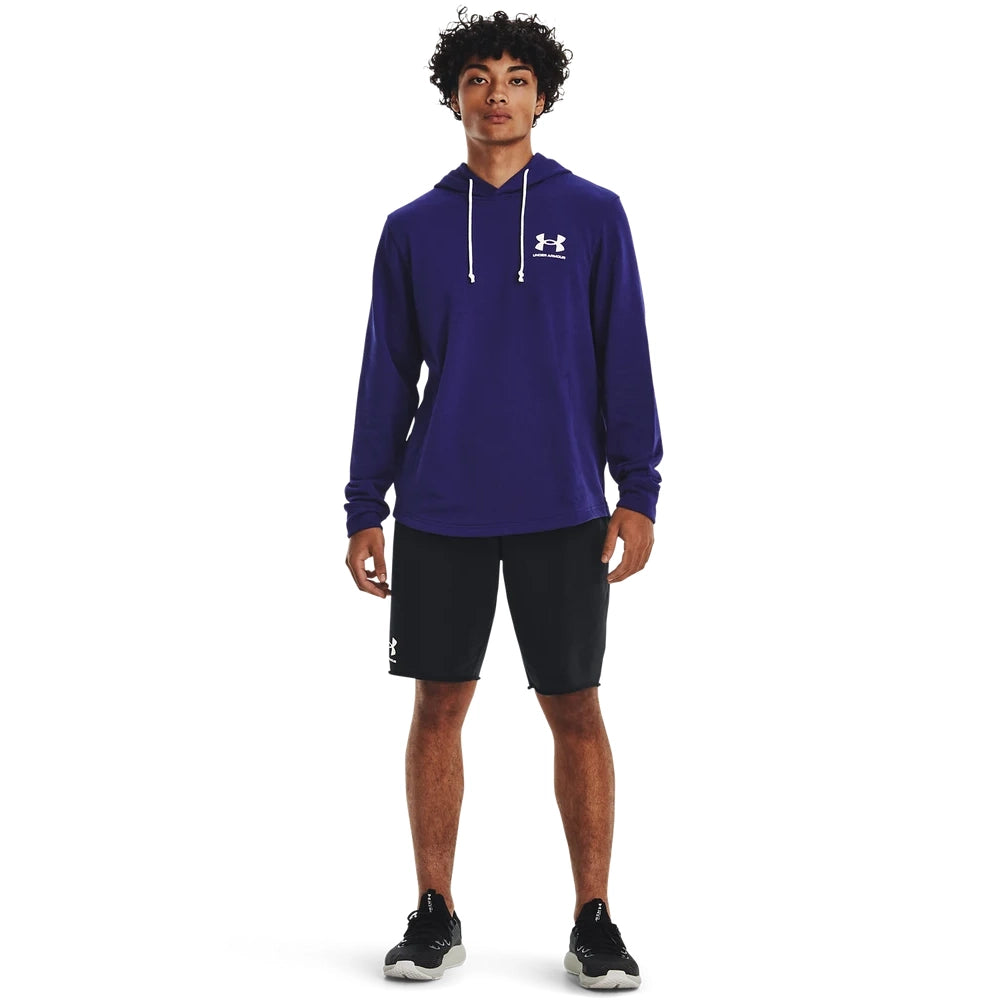 Under Armour Mens Rival Terry Hoodie In Purple