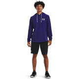 Under Armour Mens Rival Terry Hoodie In Purple