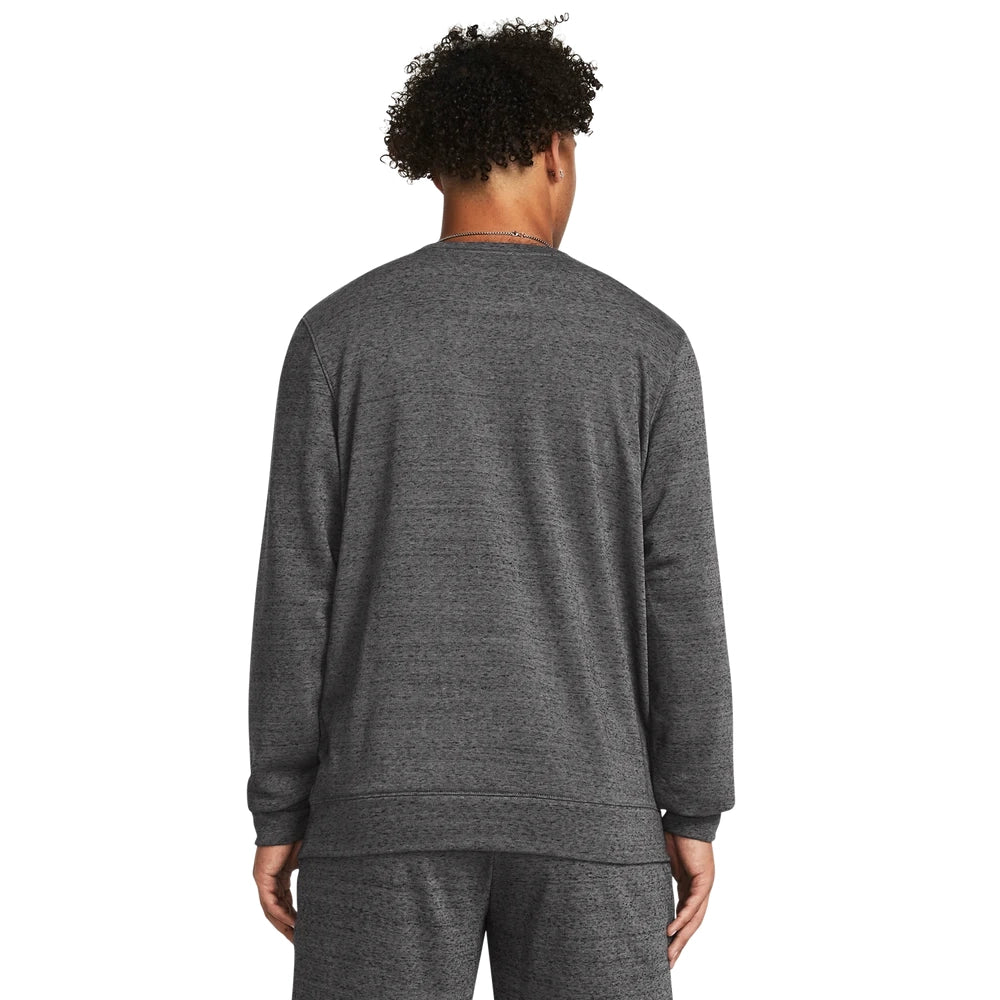 Under Armour Mens Rival Terry Long Sleeves Crew T-Shirt In Grey