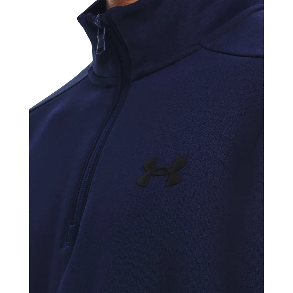 Under Armour Mens Armour Fleece ¼ Zip Sweatshirt In Navy