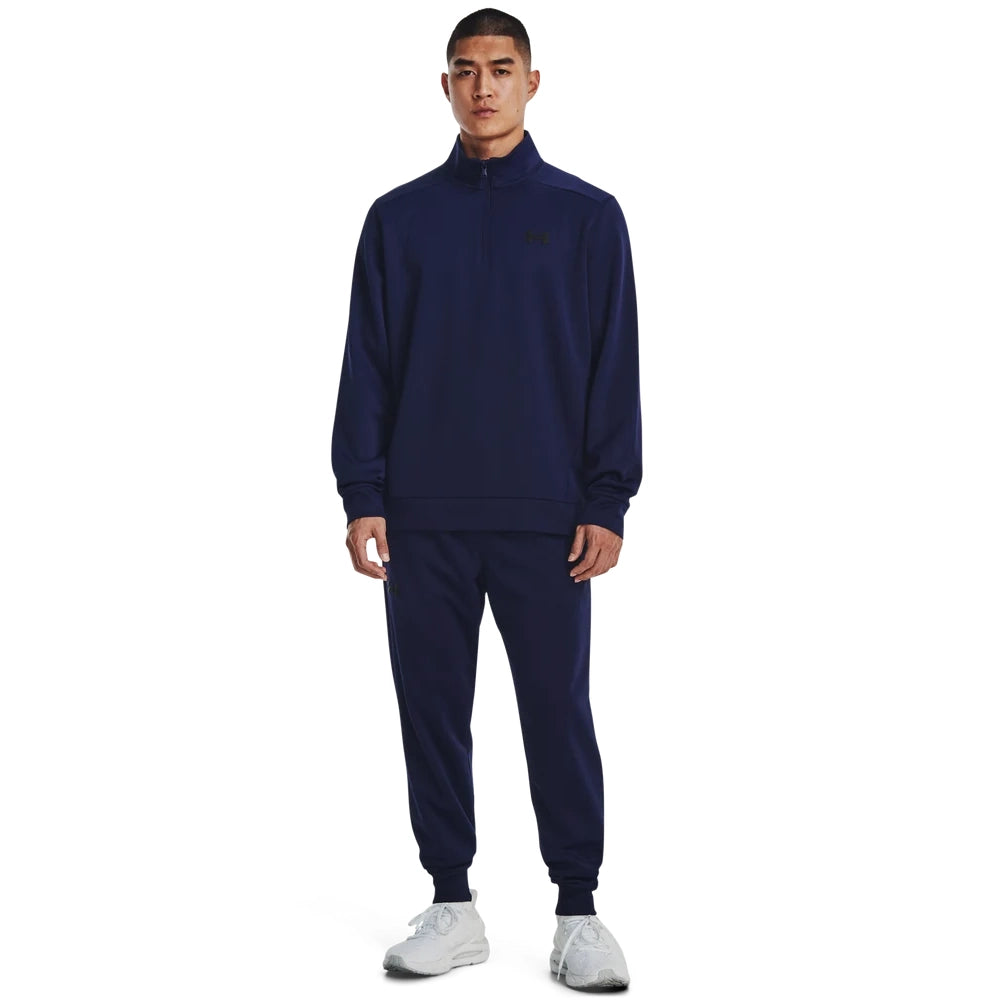 Under Armour Mens Armour Fleece ¼ Zip Sweatshirt In Navy