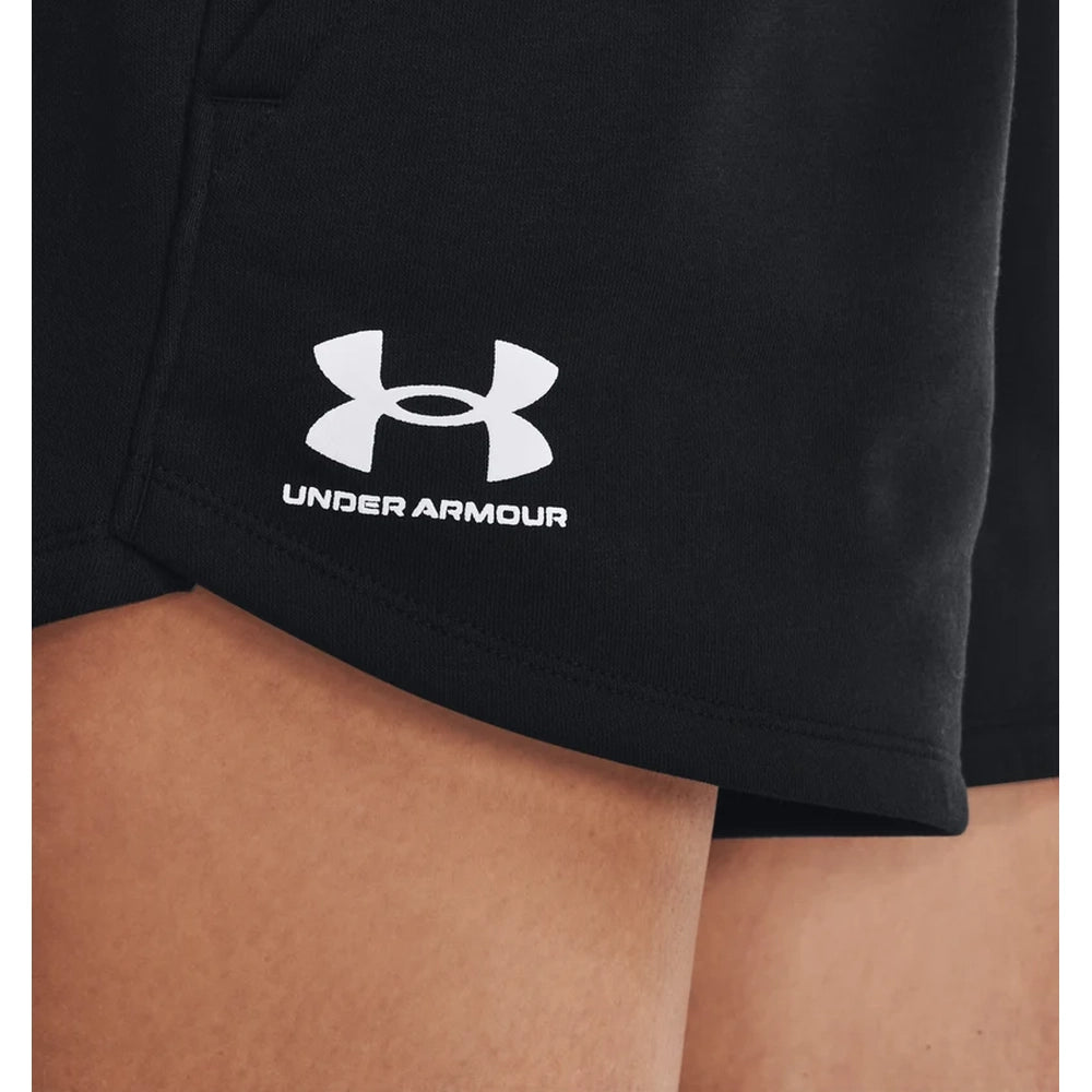 Under Armour Womens Rival Fleece Shorts In Black