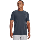 Under Armour Mens Seamless Grid Short Slleves T-Shirt In Downpour Gray