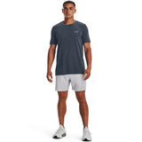Under Armour Mens Seamless Grid Short Slleves T-Shirt In Downpour Gray