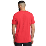 Under Armour Mens Seamless Grid Short Sleeves T-Shirt In Red