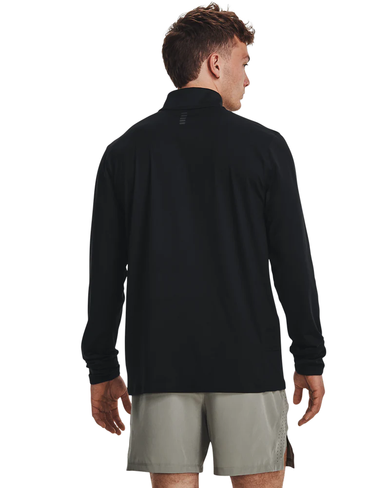 Under Armour Mens Qualifier Armourlifier Run 1/4 Zip T-Shirt In Black