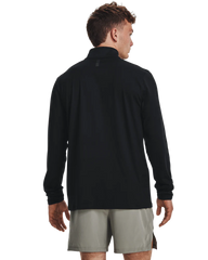 Under Armour Mens Qualifier Armourlifier Run 1/4 Zip T-Shirt In Black
