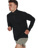 Under Armour Mens Qualifier Armourlifier Run 1/4 Zip T-Shirt In Black