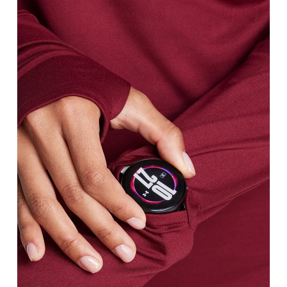 Under Armour Womens Qualifier Run ½ Zip T-Shirt In Maroon