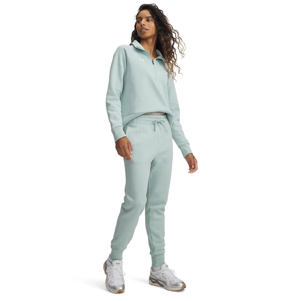 Under Armour Womens Rival Fleece Jogger In Silica Green