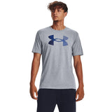 Under Armour Mens Big Logo Full Short Sleeves T-Shirt In Grey