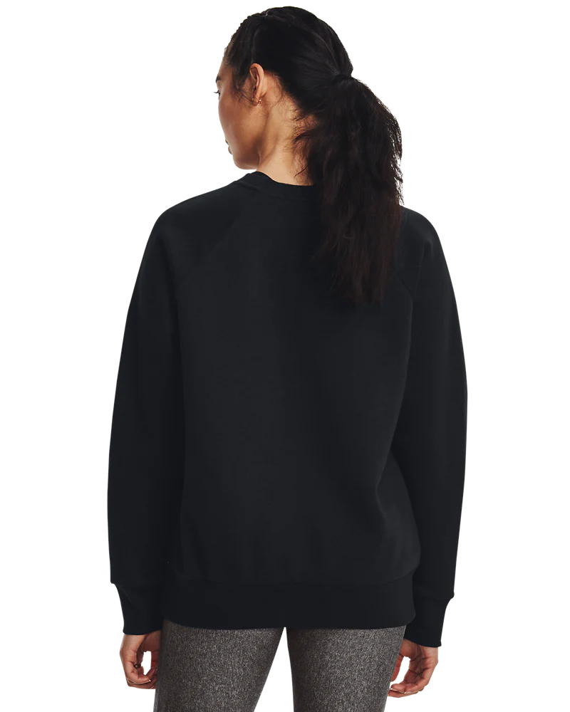 Under Armour Womens Rival Flecce Crew Sweater In Black