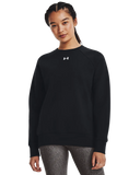 Under Armour Womens Rival Flecce Crew Sweater In Black