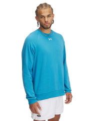 Under Armour Mens Rival Fleece Crew Sweater In Turquoise
