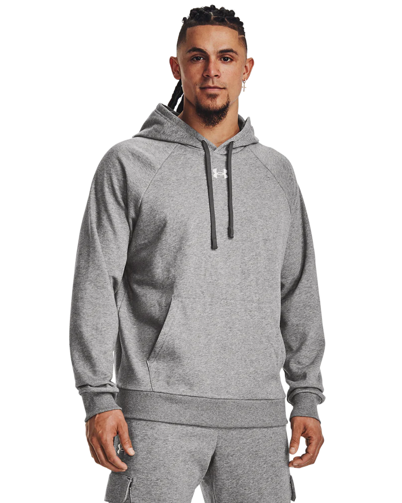 Under Armour Mens Rival Cotton Fleece Hoodie In Grey