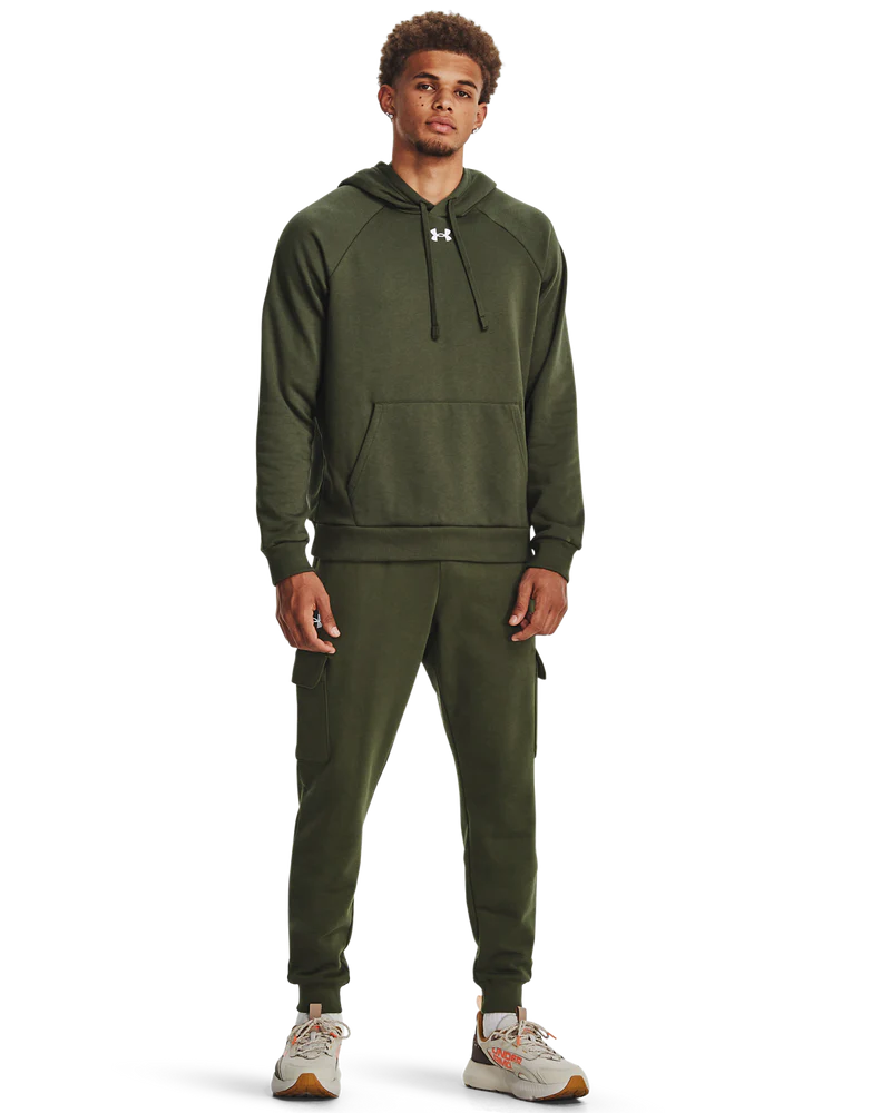 Under Armour Mens Rival Fleece Hoodie In Green