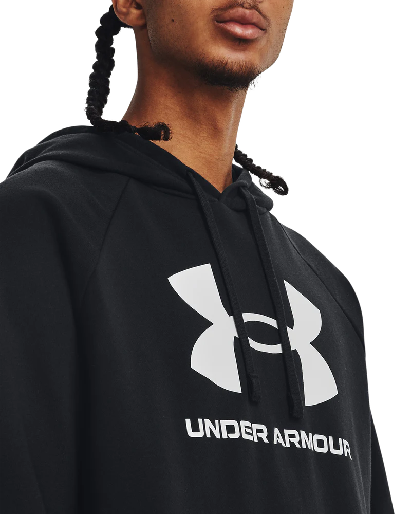 Under Armour Mens Rival Fleece Hoodie In Black