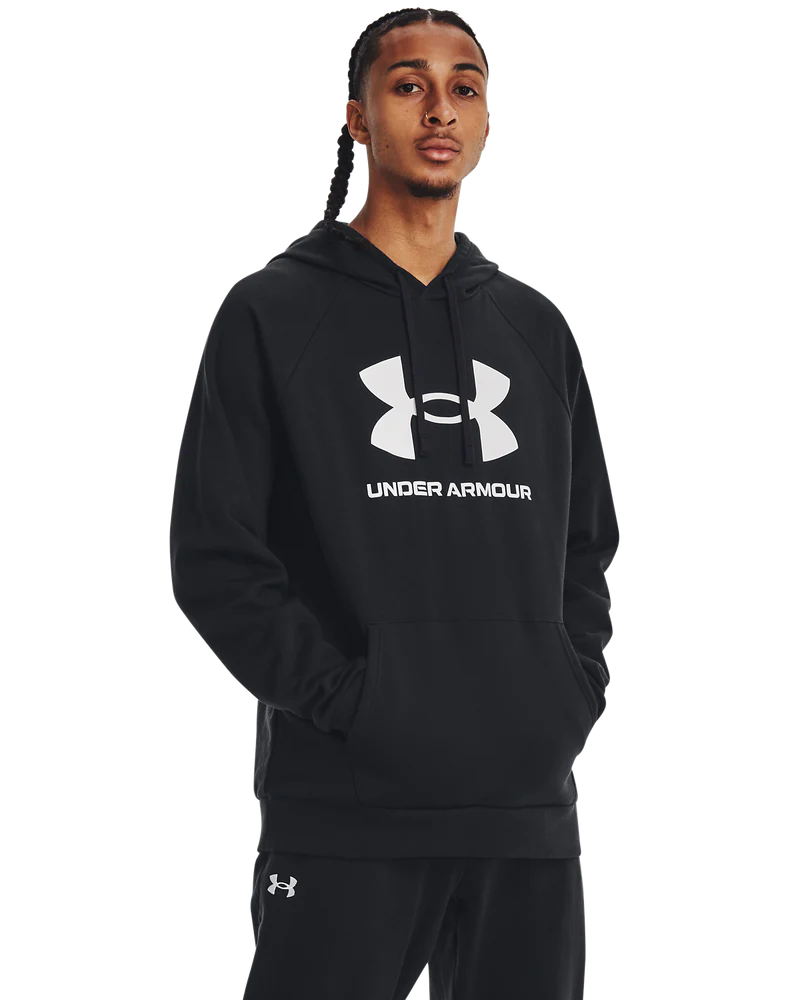 Under Armour Mens Rival Fleece Hoodie In Black