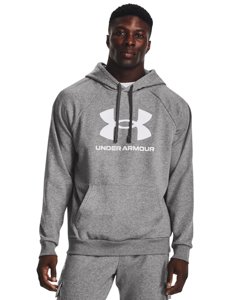 Under Armour Mens Rival Fleece Hoodie In Grey