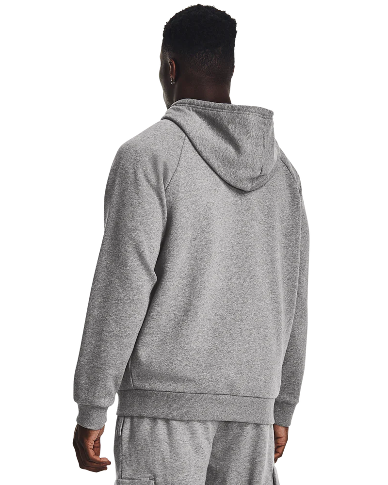 Under Armour Rival Fleece Full-Zip Hoodie In Grey