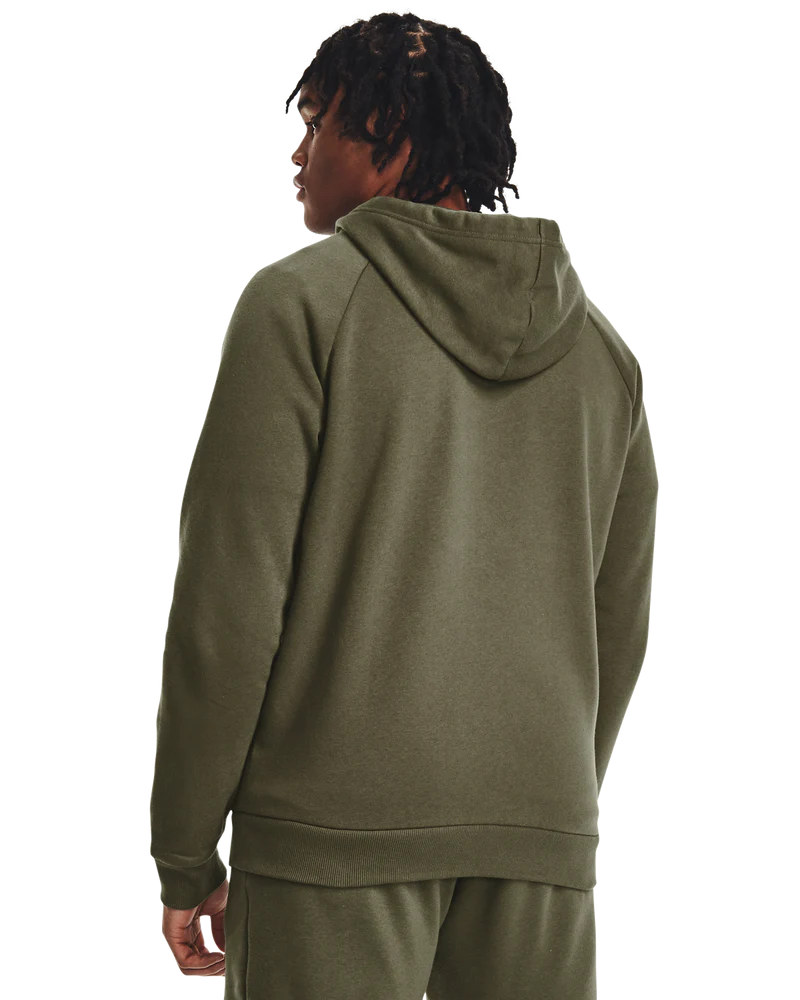 Under Armour Mens Rival Fleece Hoodie In Olive