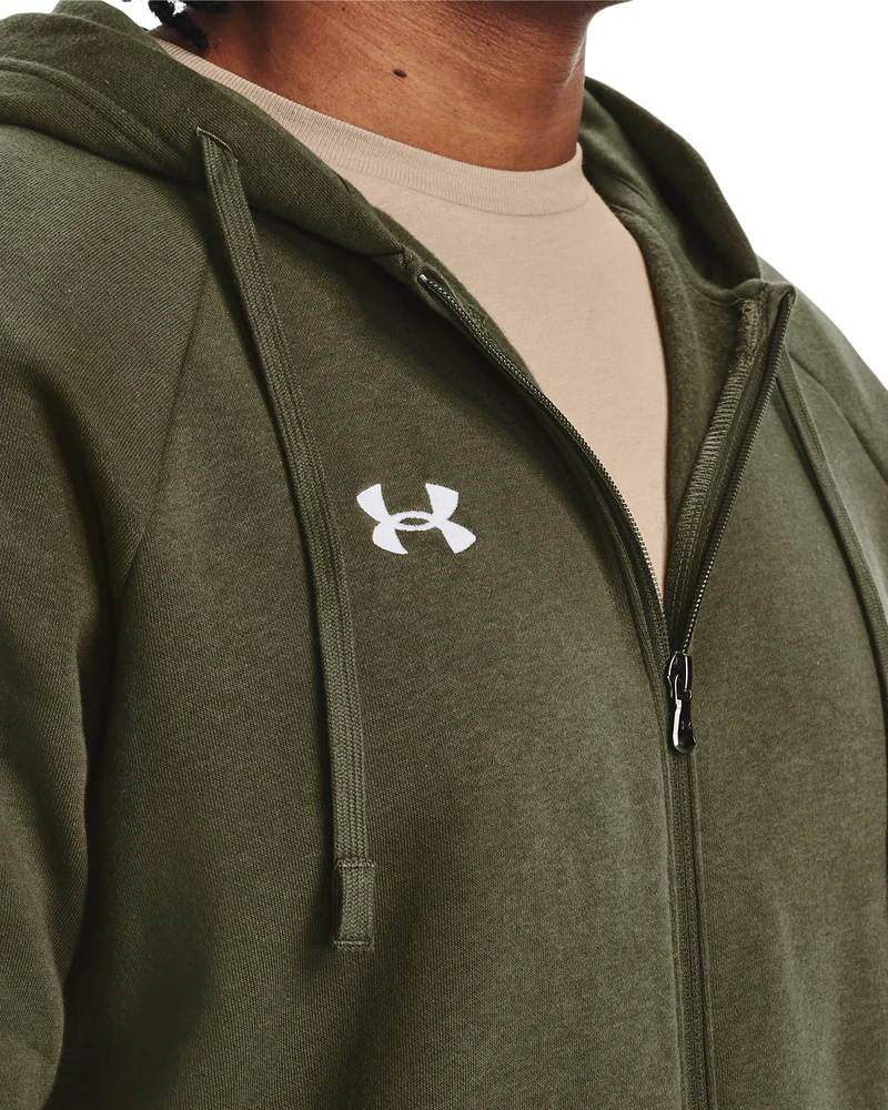Under Armour Mens Rival Fleece Hoodie In Olive