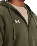Under Armour Mens Rival Fleece Hoodie In Olive
