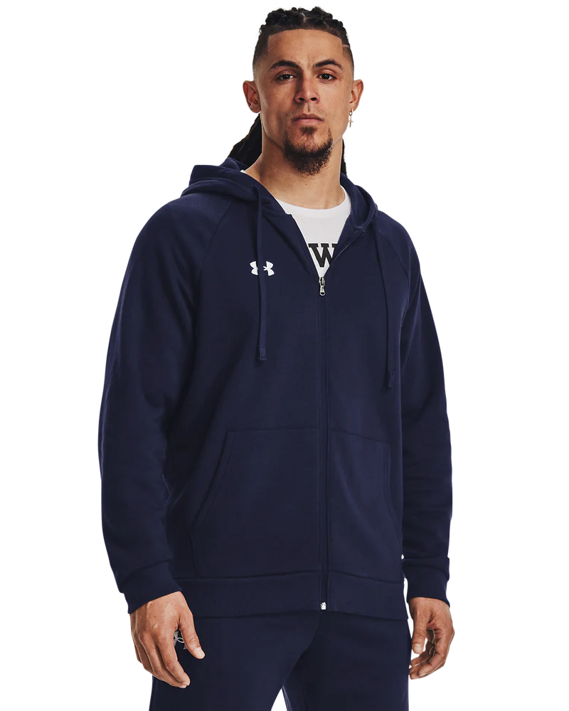 Under Armour Rival Fleece Full-Zip Hoodie In Blue