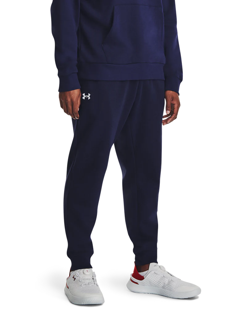 Under Armour Mens Rival Fleece Joggers In Navy