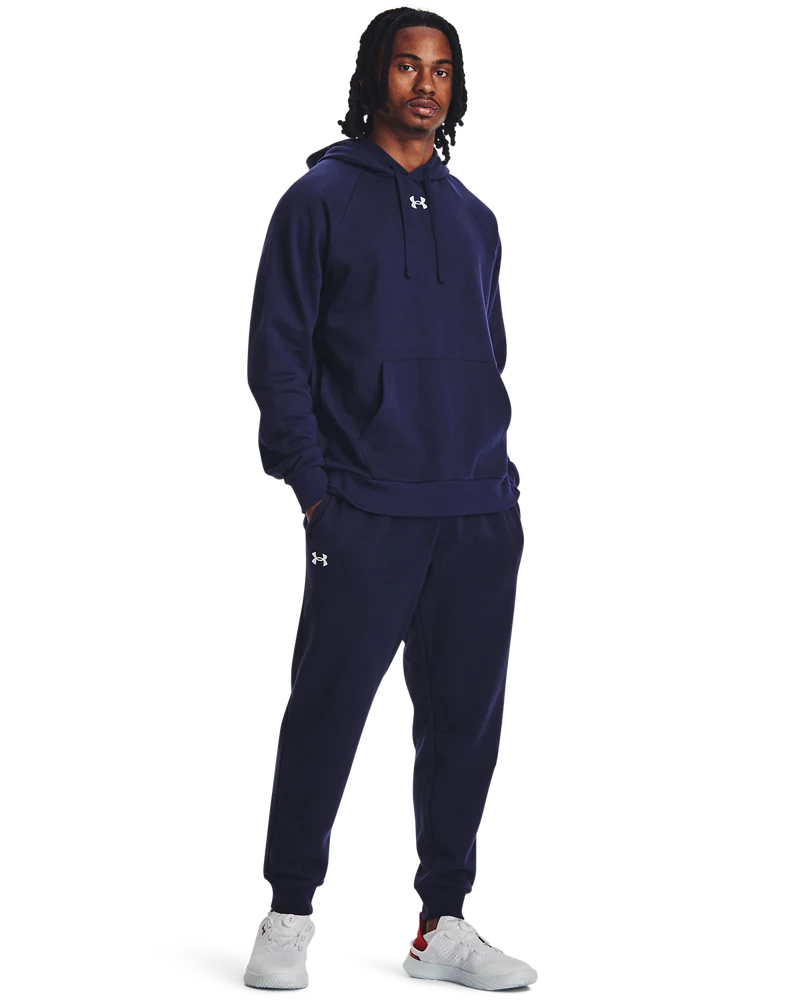 Under Armour Mens Rival Fleece Joggers In Navy