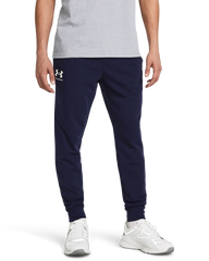 Under Armour Mens Rival Terry Joggers In Navy Blue