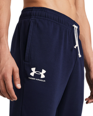Under Armour Mens Rival Terry Joggers In Navy Blue