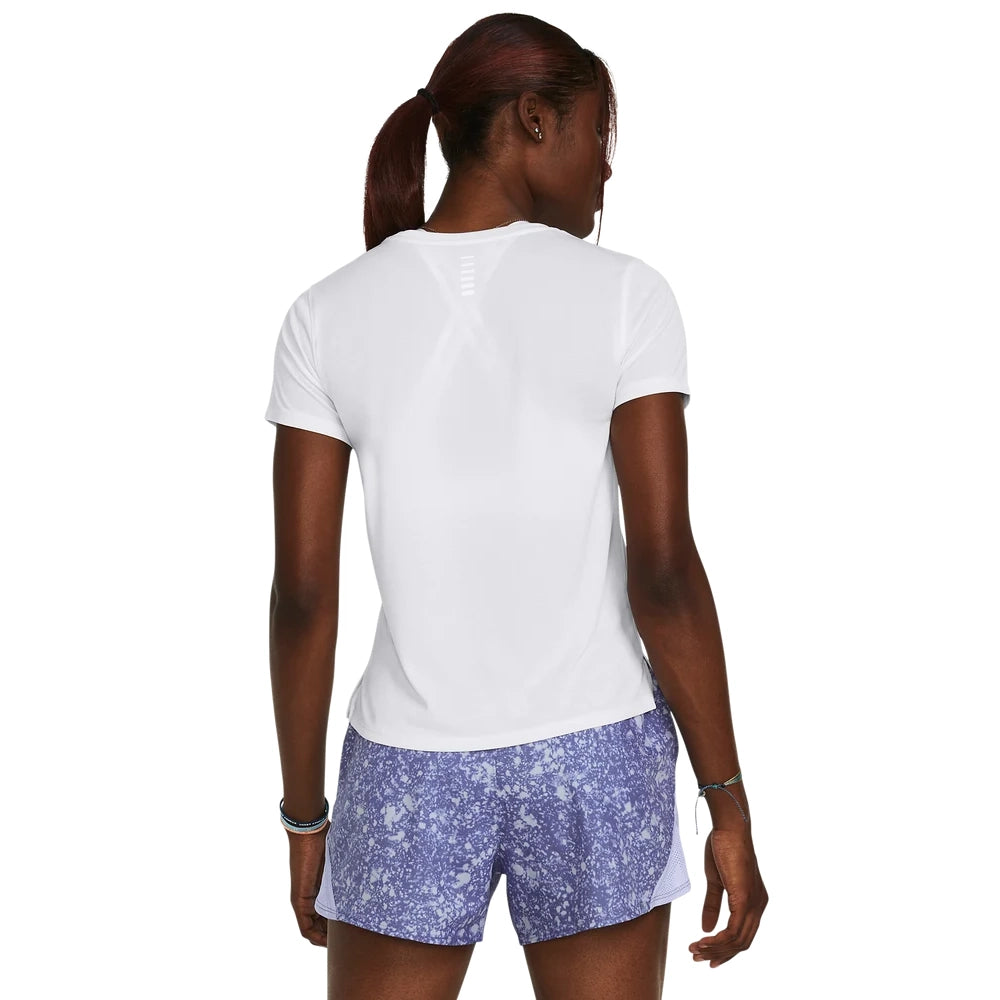 Under Armour Womens Launch Short Sleeves T-Shirt In White