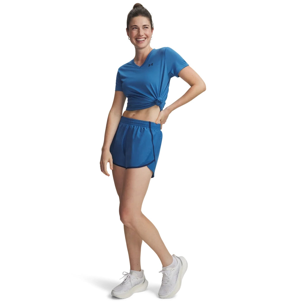 Under Armour Womens Fly by 3" Shorts In Blue