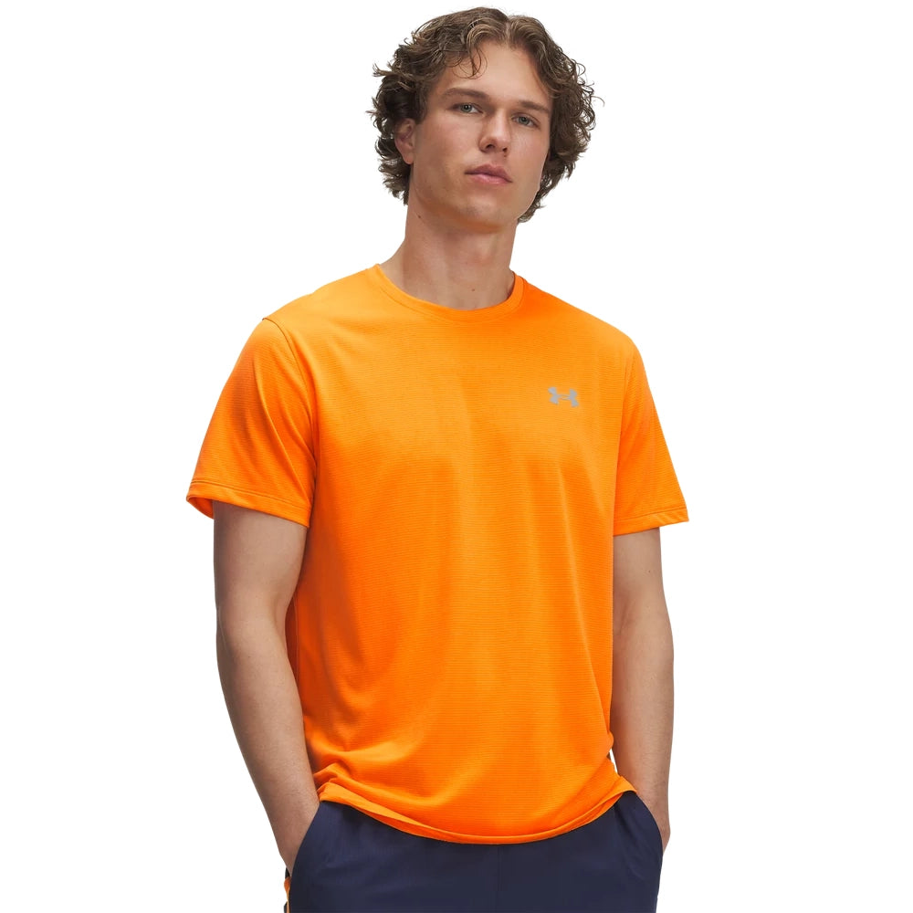 Under Armour Mens Launch Short Sleeve T-Shirt In Orange