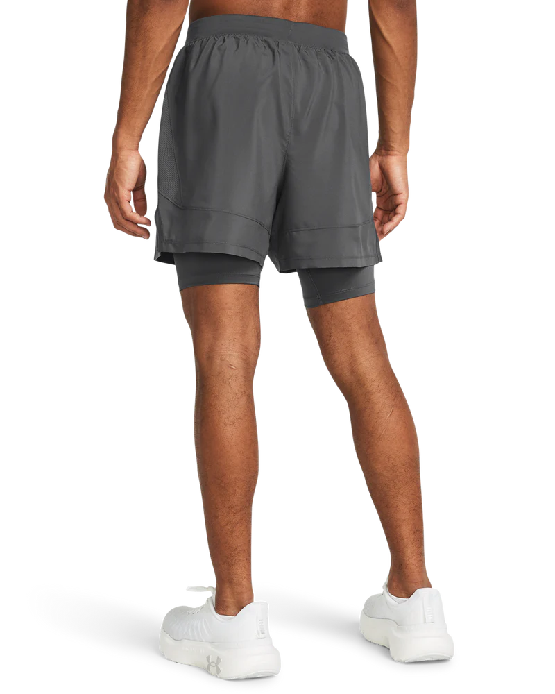 Under Armour Launch 5" 2-In-1 Shorts Gray