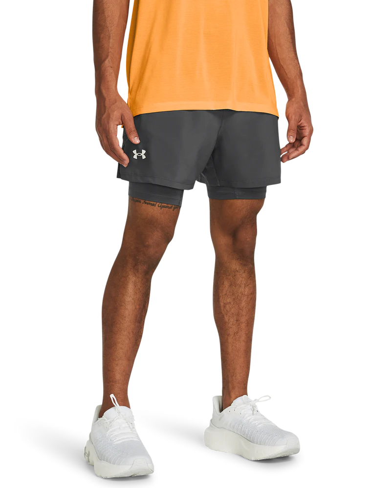 Under Armour Launch 5" 2-In-1 Shorts Gray