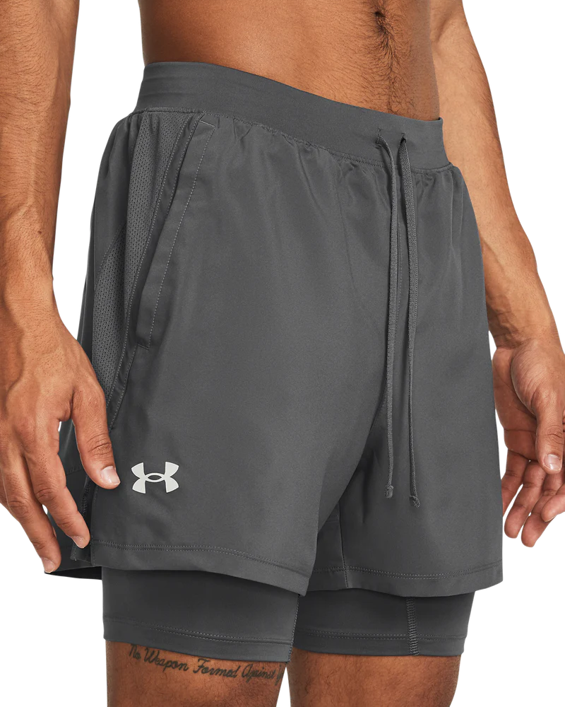 Under Armour Launch 5" 2-In-1 Shorts Gray