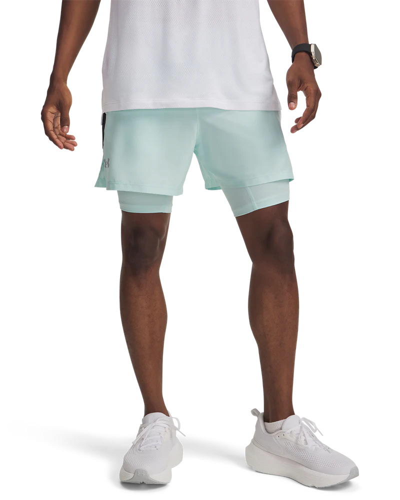 Under Armour Men Launch 5" 2-In-1 Shorts Refresh Mint