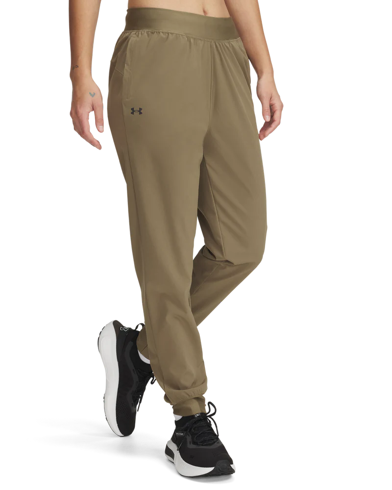 Under Armour Armoursport High Rise Woven Pants In Khaki